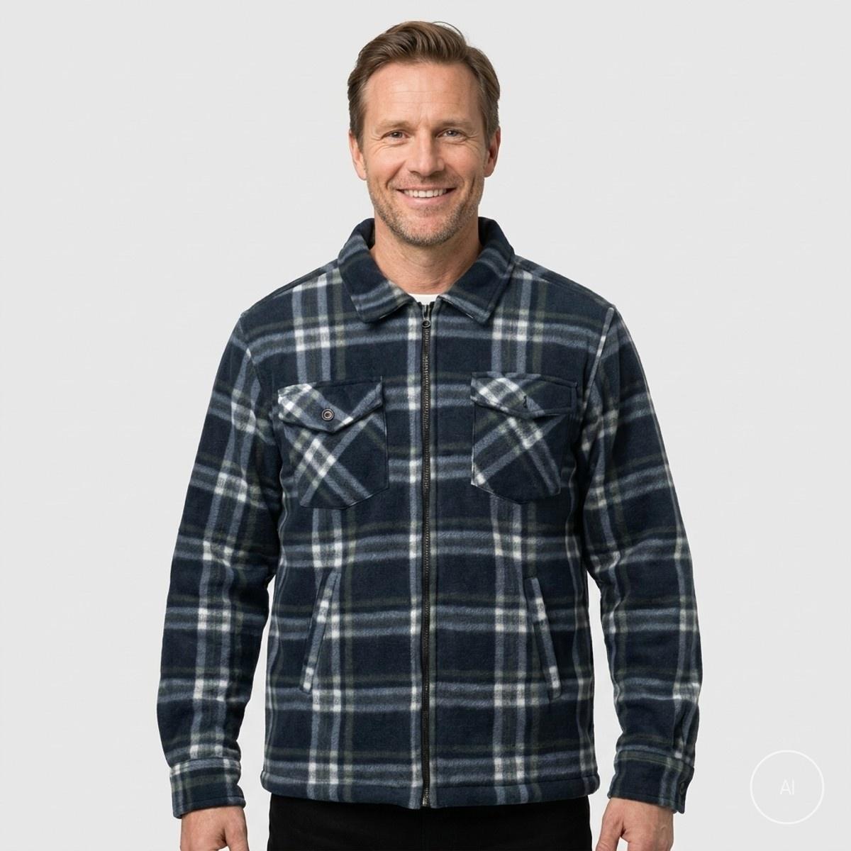 Anyway Herre Overshirt m. for - Black/Green