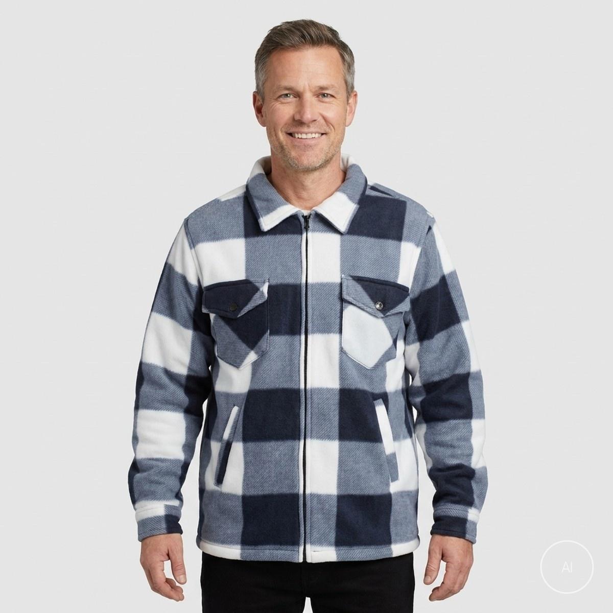 Anyway Herre Overshirt m. for - Black/White