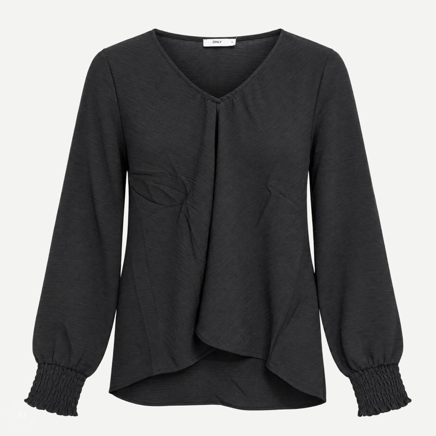 Hailys LS P TP Te44ssa Dame Bluse - BLACK