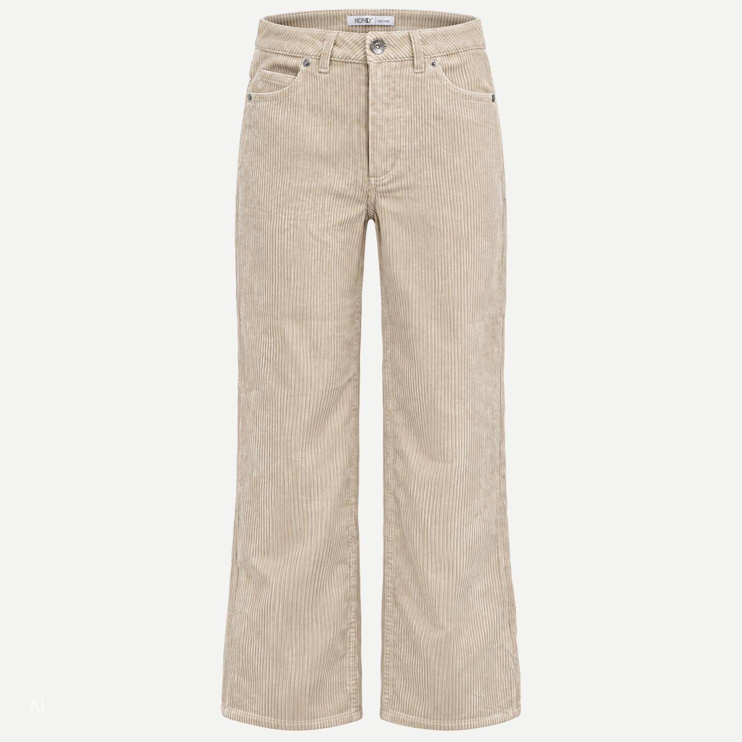 Hailys LG P TR Cordy T Pige Bukser - BEIGE