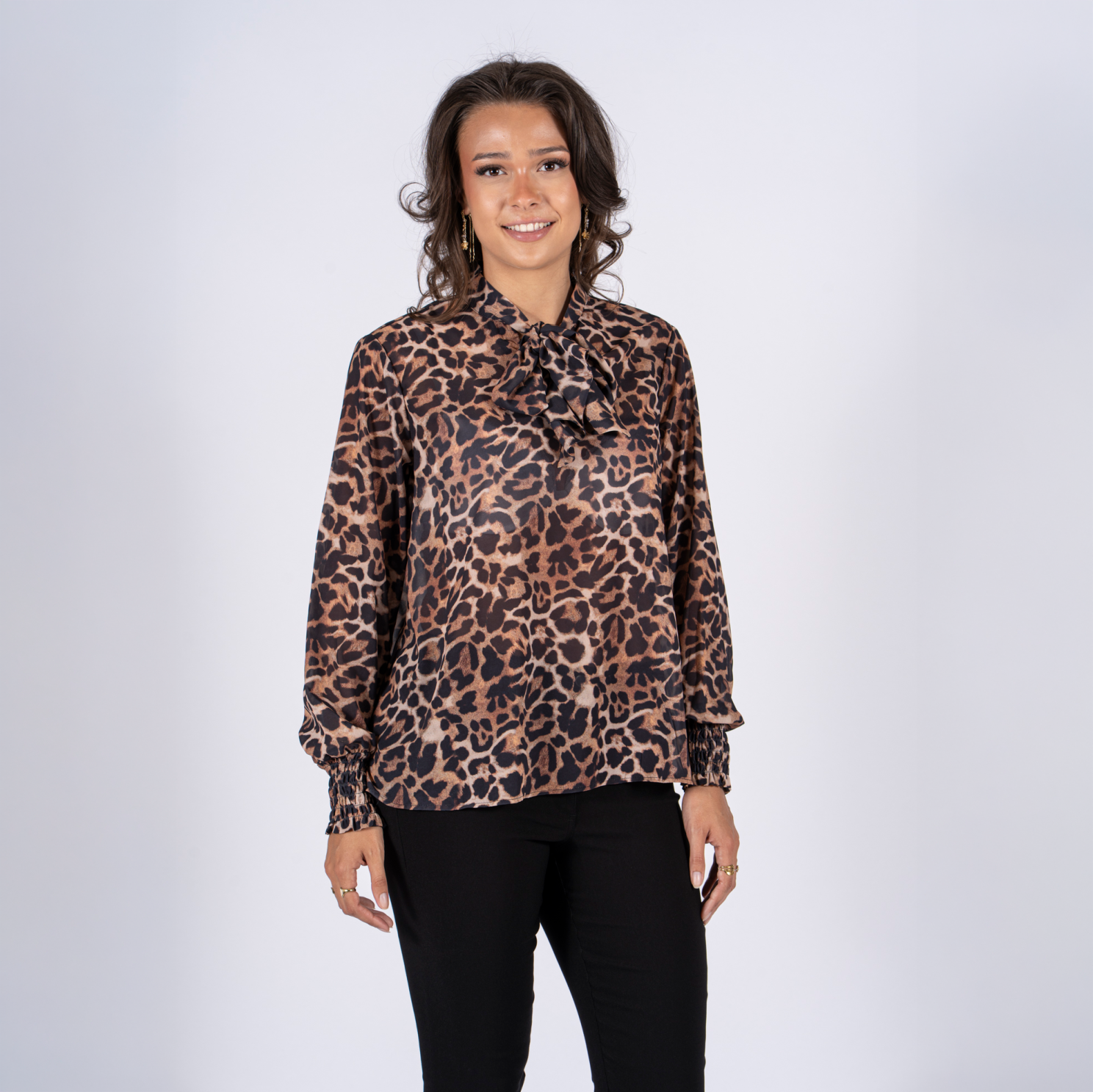 SASIA Belinda Dame Bluse - SHITAKE BROWN