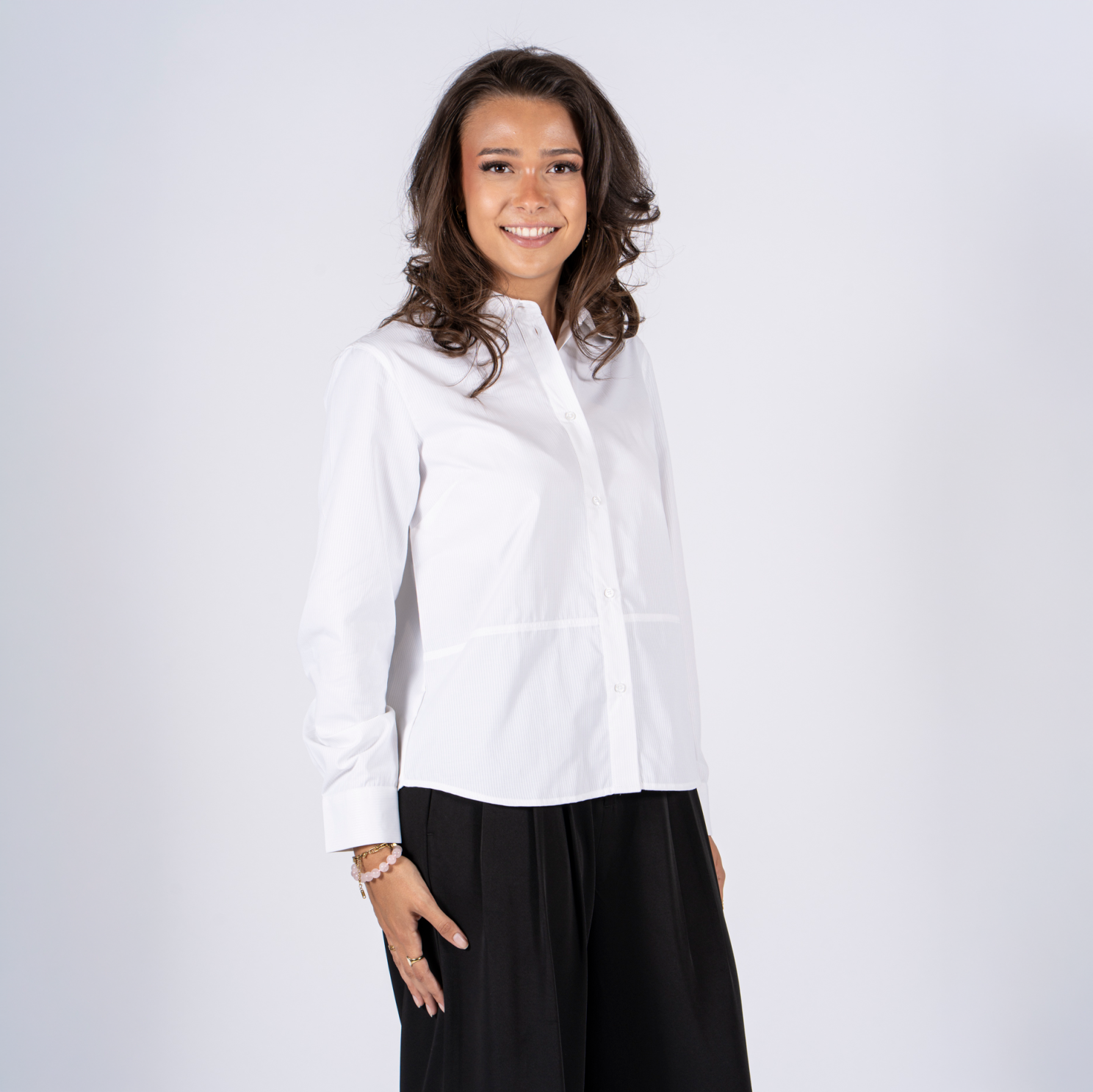 SASIA Connie Sigrid Dame Skjorte - CLOUD DANCER WHITE