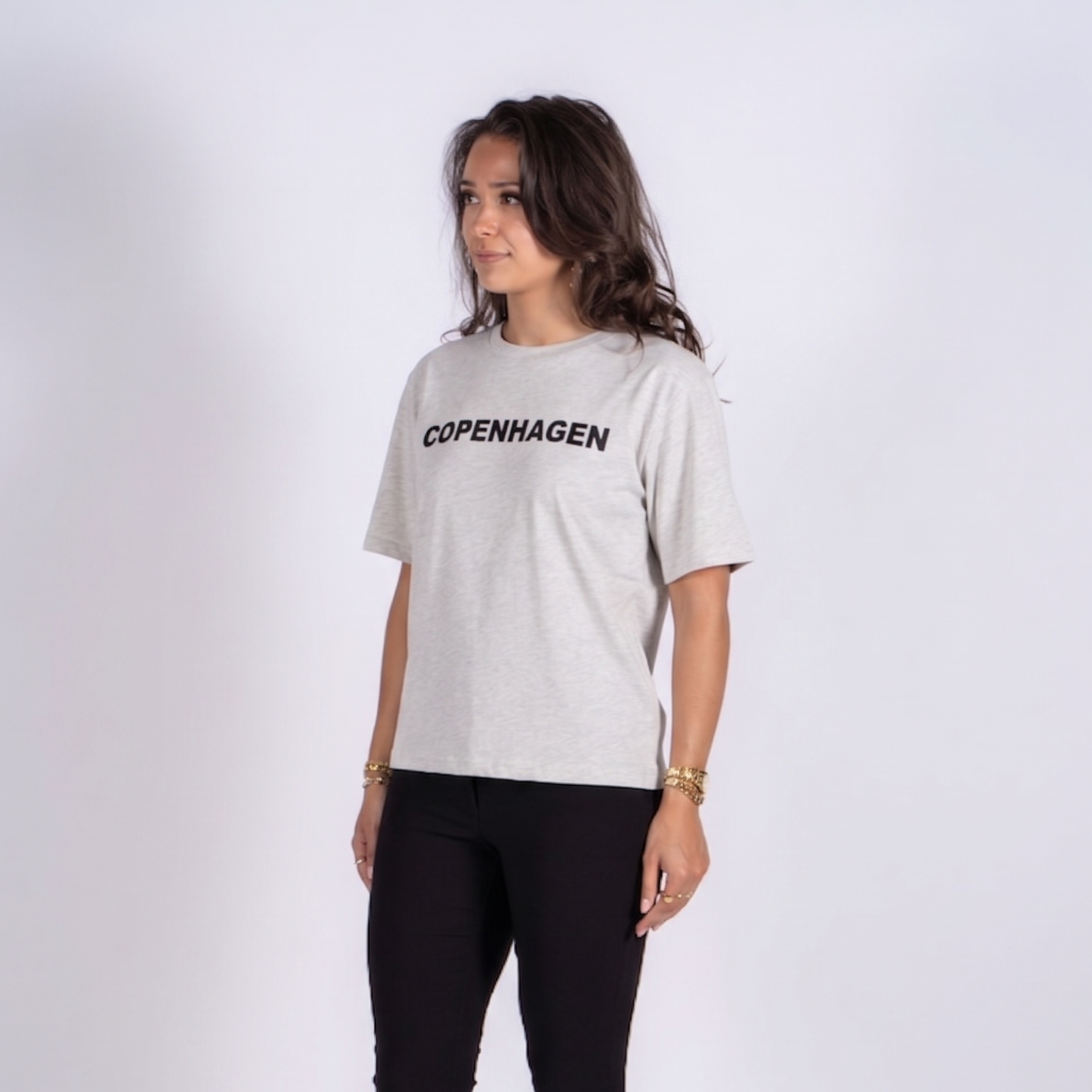 SASIA Daphne Dame T-shirt - WHITECAP GRAY