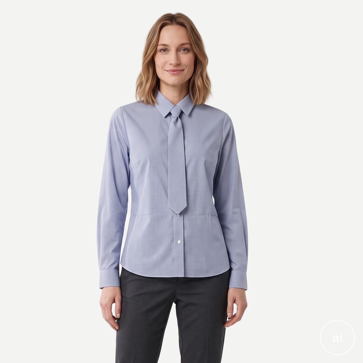 SASIA Sigrid Dame Skjorte - CASHMERE BLUE